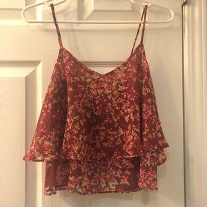 Floral express cropped tank
